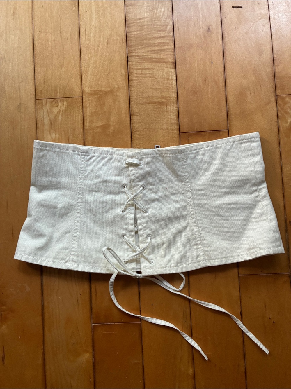 Wilfred Ivory Lace-Up Corset Belt
